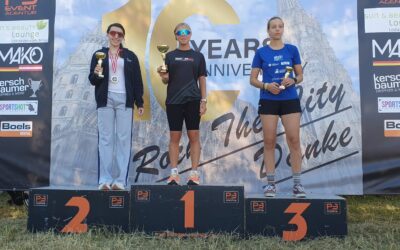 Stockerlplätze für Elisa und Robert beim Vienna City Triathlon